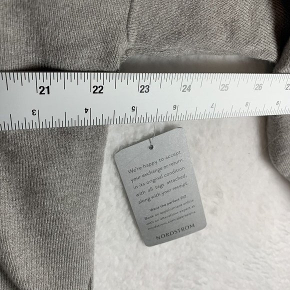 WAYF Kerry Henley‎ Sweater Womens Size Medium Gray Heather Print Side Slit 6421 - Picture 4 of 10